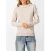 imageANRABESS Womens Turtleneck Long Sleeve Lightweight Casual Fall Sweaters 2025Almond