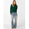 imageANRABESS Womens Turtleneck Long Sleeve Lightweight Casual Fall Sweaters 2025Forest Green