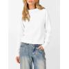 imageANRABESS Womens Turtleneck Long Sleeve Lightweight Casual Fall Sweaters 2025White