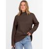 imageANRABESS Womens Turtleneck Sweaters Long Sleeve Oversized Chunky Knit High Low Hem Pullover Sweater Top 2025 Fall OutfitsChocola