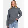 imageANRABESS Womens Turtleneck Sweaters Long Sleeve Oversized Chunky Knit High Low Hem Pullover Sweater Top 2025 Fall OutfitsDark Gray