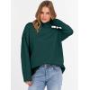 imageANRABESS Womens Turtleneck Sweaters Long Sleeve Oversized Chunky Knit High Low Hem Pullover Sweater Top 2025 Fall OutfitsDark Green