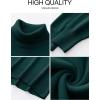 imageANRABESS Womens Turtleneck Sweaters Long Sleeve Oversized Chunky Knit High Low Hem Pullover Sweater Top 2025 Fall OutfitsDark Green