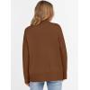 imageANRABESS Womens Turtleneck Sweaters Long Sleeve Oversized Chunky Knit High Low Hem Pullover Sweater Top 2025 Fall OutfitsDeep Caramel