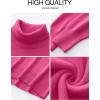 imageANRABESS Womens Turtleneck Sweaters Long Sleeve Oversized Chunky Knit High Low Hem Pullover Sweater Top 2025 Fall OutfitsHot Pink