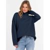 imageANRABESS Womens Turtleneck Sweaters Long Sleeve Oversized Chunky Knit High Low Hem Pullover Sweater Top 2025 Fall OutfitsNavy Blue