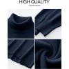 imageANRABESS Womens Turtleneck Sweaters Long Sleeve Oversized Chunky Knit High Low Hem Pullover Sweater Top 2025 Fall OutfitsNavy Blue