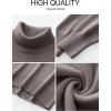 imageANRABESS Womens Turtleneck Sweaters Long Sleeve Oversized Chunky Knit High Low Hem Pullover Sweater Top 2025 Fall OutfitsPurple Taupe