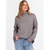 imageANRABESS Womens Turtleneck Sweaters Long Sleeve Oversized Chunky Knit High Low Hem Pullover Sweater Top 2025 Fall OutfitsPurple Taupe