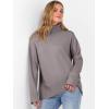 imageANRABESS Womens Turtleneck Sweaters Long Sleeve Oversized Chunky Knit High Low Hem Pullover Sweater Top 2025 Fall OutfitsPurple Taupe