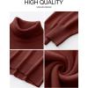 imageANRABESS Womens Turtleneck Sweaters Long Sleeve Oversized Chunky Knit High Low Hem Pullover Sweater Top 2025 Fall OutfitsRust