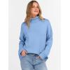 imageANRABESS Womens Turtleneck Sweaters Long Sleeve Oversized Chunky Knit High Low Hem Pullover Sweater Top 2025 Fall OutfitsSky