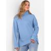imageANRABESS Womens Turtleneck Sweaters Long Sleeve Oversized Chunky Knit High Low Hem Pullover Sweater Top 2025 Fall OutfitsSky