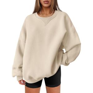 imageANRABESS Womens Oversized Sweatshirts Hoodies Crewneck Fleece Pullover Sweaters 2025 Fall Outfits Teen Girls Winter ClothesApricot
