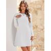 imageANRABESS Womens Long Sleeve ALine Mini Dress 2025 Fall Boat Neck Semi Formal Fit and Flare Casual Business Short DressesWhite