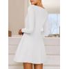 imageANRABESS Womens Long Sleeve ALine Mini Dress 2025 Fall Boat Neck Semi Formal Fit and Flare Casual Business Short DressesWhite