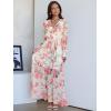 imageANRABESS Womens Long Sleeve Floral Maxi Dress Boho Flowy Wrap Slit V Neck Beach Fall Wedding Guest Party Vacation DressesFloral Pink