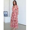 imageANRABESS Womens Long Sleeve Floral Maxi Dress Boho Flowy Wrap Slit V Neck Beach Fall Wedding Guest Party Vacation DressesRose Red Floral