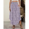 imageANRABESS Womens Maxi Skirts Summer Boho Floral High Waisted Flowy Swing Pleated Beach Long Skirt with PocketsFloral Gray Purple