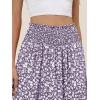 imageANRABESS Womens Maxi Skirts Summer Boho Floral High Waisted Flowy Swing Pleated Beach Long Skirt with PocketsFloral Gray Purple