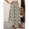 imageANRABESS Womens Maxi Skirts Summer Boho Floral High Waisted Flowy Swing Pleated Beach Long Skirt with PocketsFloral Orange Yellow
