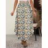 imageANRABESS Womens Maxi Skirts Summer Boho Floral High Waisted Flowy Swing Pleated Beach Long Skirt with PocketsFloral Orange Yellow