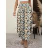 imageANRABESS Womens Maxi Skirts Summer Boho Floral High Waisted Flowy Swing Pleated Beach Long Skirt with PocketsFloral Orange Yellow