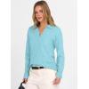 imageANRABESS Womens Polo V Neck Long Sleeve Sweaters Lightweight Dressy Casual Business Basic Knit Pullover Top 2025 Fall OutfitsLight Blue