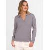 imageANRABESS Womens Polo V Neck Long Sleeve Sweaters Lightweight Dressy Casual Business Basic Knit Pullover Top 2025 Fall OutfitsNutmeg