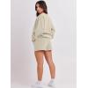 imageANRABESS Women 2 Piece Outfits Sweat Shorts Sets 2025 Oversized Casual Lounge Matching Set Sweatsuit Tracksuit Fall ClothesAlmond