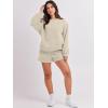 imageANRABESS Women 2 Piece Outfits Sweat Shorts Sets 2025 Oversized Casual Lounge Matching Set Sweatsuit Tracksuit Fall ClothesAlmond
