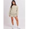 imageANRABESS Women 2 Piece Outfits Sweat Shorts Sets 2025 Oversized Casual Lounge Matching Set Sweatsuit Tracksuit Fall ClothesAlmond
