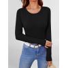 imageANRABESS Women Long Sleeve Shirts Builtin Bra Crewneck Rib Knit Slim Fit Basic Tee Tops 2025 Fall Casual TShirt Base LayerBlack
