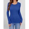 imageANRABESS Women Long Sleeve Shirts Builtin Bra Crewneck Rib Knit Slim Fit Basic Tee Tops 2025 Fall Casual TShirt Base LayerBlue