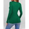 imageANRABESS Women Long Sleeve Shirts Builtin Bra Crewneck Rib Knit Slim Fit Basic Tee Tops 2025 Fall Casual TShirt Base LayerGreen
