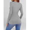 imageANRABESS Women Long Sleeve Shirts Builtin Bra Crewneck Rib Knit Slim Fit Basic Tee Tops 2025 Fall Casual TShirt Base LayerGrey