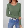 imageANRABESS Women Long Sleeve Shirts Builtin Bra Crewneck Rib Knit Slim Fit Basic Tee Tops 2025 Fall Casual TShirt Base LayerSage Green