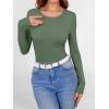 imageANRABESS Women Long Sleeve Shirts Builtin Bra Crewneck Rib Knit Slim Fit Basic Tee Tops 2025 Fall Casual TShirt Base LayerSage Green