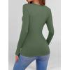 imageANRABESS Women Long Sleeve Shirts Builtin Bra Crewneck Rib Knit Slim Fit Basic Tee Tops 2025 Fall Casual TShirt Base LayerSage Green