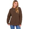 imageANRABESS Women Oversized Chunky Cable Knitted Vintage Sweater 2025 Fall Winter OutfitsBrown