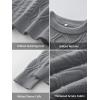 imageANRABESS Women Oversized Chunky Cable Knitted Vintage Sweater 2025 Fall Winter OutfitsLight Grey