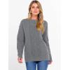 imageANRABESS Women Oversized Chunky Cable Knitted Vintage Sweater 2025 Fall Winter OutfitsLight Grey