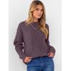 imageANRABESS Women Oversized Chunky Cable Knitted Vintage Sweater 2025 Fall Winter OutfitsPurple