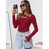 imageANRABESS Womens Cutout Tops Trendy Sexy Long Sleeve Shirts Ribbed Slim Fit Tee 2025 Fall Fashion Going Out Tshirts ClothesRed