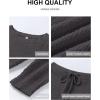 imageANRABESS Womens Fuzzy Fleece Lounge Pajama Set 2 Piece Outfits Long Sleeve Top Sweater Pants Loungewear Pj Sets 2025 FallDeep Gray