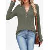 imageANRABESS Womens Long Sleeve Henley Shirts 2025 Fall Tunic Tops Ribbed Knit Lightweight Sweaters Dressy Casual Blouse OutfitsDeep Green