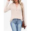 imageANRABESS Womens Long Sleeve Henley Shirts 2025 Fall Tunic Tops Ribbed Knit Lightweight Sweaters Dressy Casual Blouse OutfitsLight Khaki