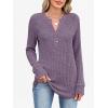 imageANRABESS Womens Long Sleeve Henley Shirts 2025 Fall Tunic Tops Ribbed Knit Lightweight Sweaters Dressy Casual Blouse OutfitsPurple