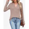 imageANRABESS Womens Long Sleeve Henley Shirts 2025 Fall Tunic Tops Ribbed Knit Lightweight Sweaters Dressy Casual Blouse OutfitsTan