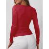 imageANRABESS Womens Long Sleeve Henley Tops Ribbed Knit Slim Fitted Trendy T Shirt Basic Tees Layer 2025 Fall Fashion OutfitsBright Red